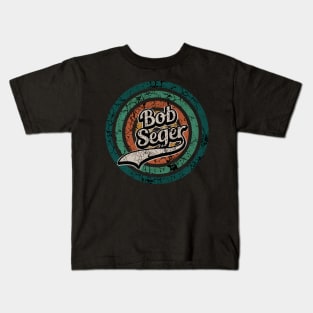 Bob Seger // Retro Circle Crack Vintage Kids T-Shirt